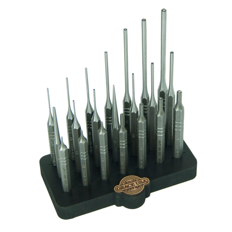21 Piece Steel Punch Set w/Bench Block